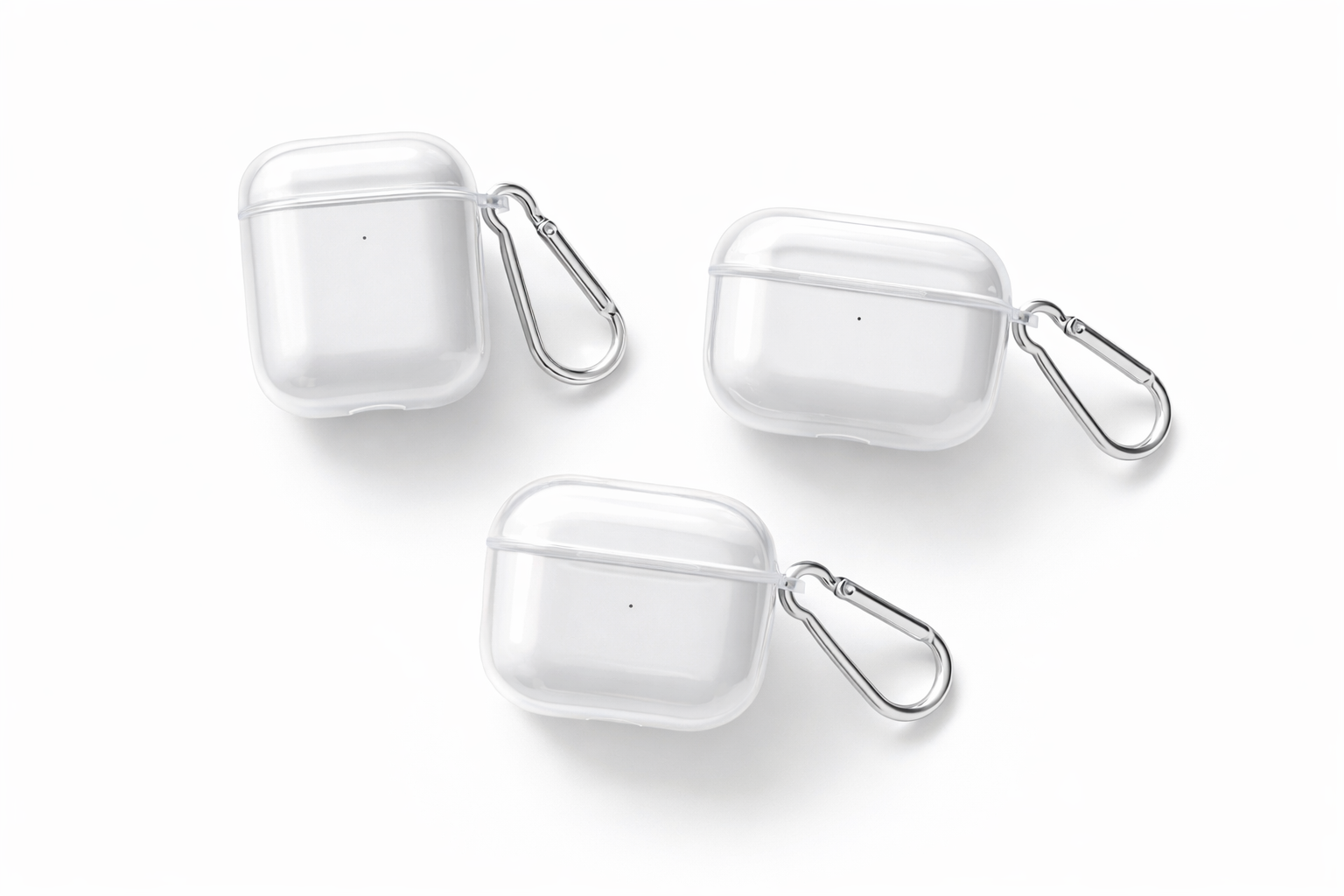 Minimalist Clear AirPods Case – Shockproof Protection + Clip